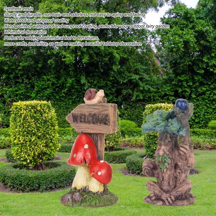 EJ.life Ensemble de statues d'arbre magique miniature Sculpture D'arbre,  Ensemble de Figurines de Guidage D'arbre en linge statue