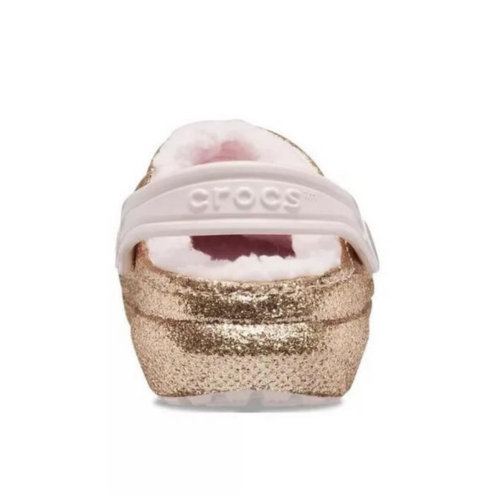 Sabots Crocs pour enfant avec paillettes et sangle pivotante