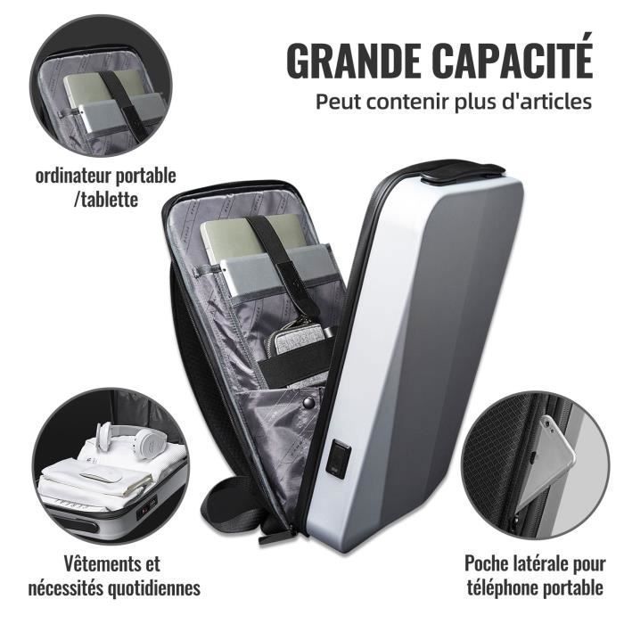 Sac à Dos Gaming Kinglong Coque Dure - Coque Dure Ordinateur 15-17,3 - USB Charge - Imperméable - Gaming Sac à Dos Moto Kinglong