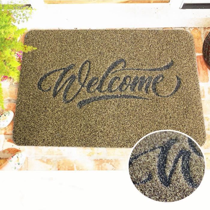 Tapis d'entrée d'extérieur en noix de coco – Paillasson avec coccinelles et tournesols – Antidérapant 40x70 cm