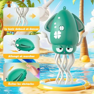 Pieuvre Dansante électrique HOVCEH – Jouet Avec Lumière, Musique, Canne à Pêche, évitement D'obstacles – Pour Bébés, Rechargeable USB
