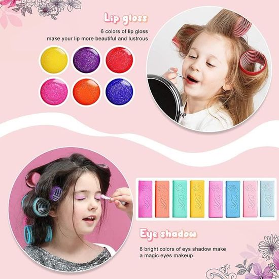 Set de Maquillage pour Enfants - AMOUNE - Palette 33 Couleurs - Lavable -  Cadeau Fille Garçon - Cdiscount Jeux - Jouets