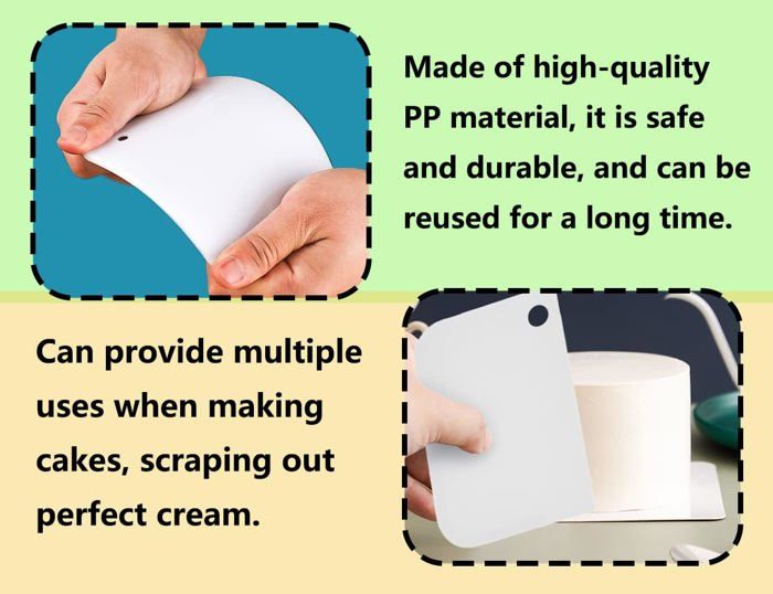 Set 3 Grattoirs à Pâte ZoeTekway - Spatules Plastique Pour Pâtisserie - Décoration Gâteaux Et Desserts