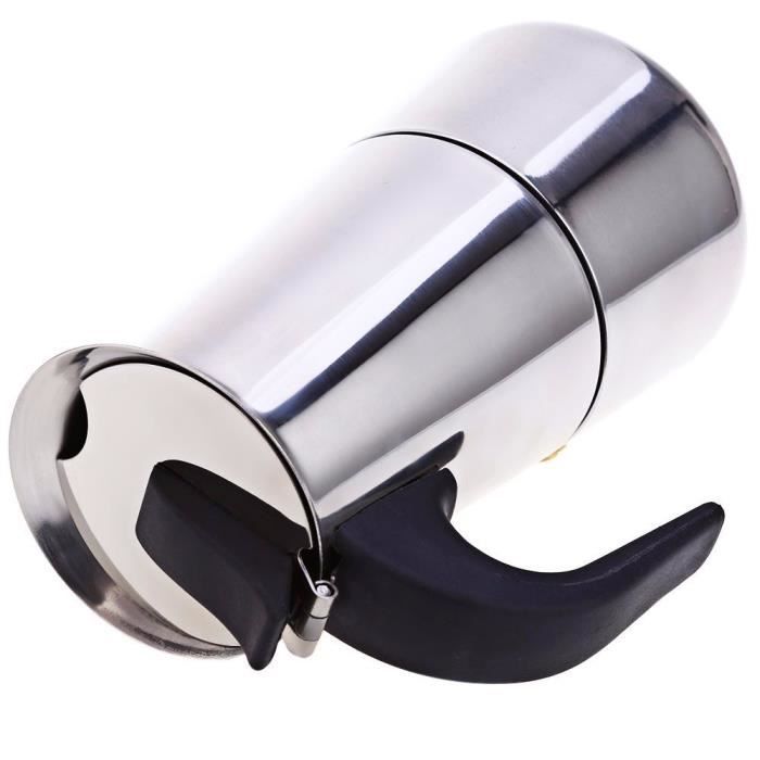 Cafetière électrique italienne pour 6 tasses (480W 230V) en aluminium et bakélite noire