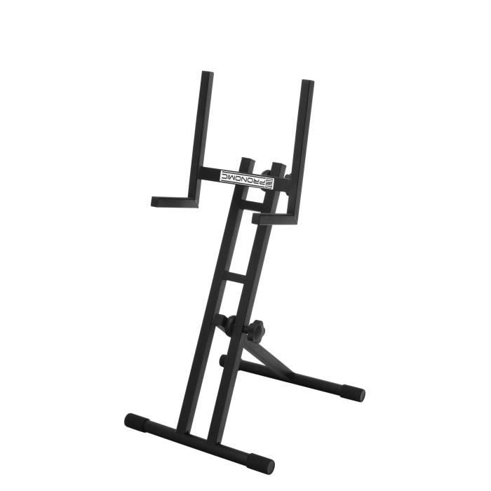 Pronomic AS-100 – Support Métal Robuste Pour Ampli, Mixeur Ou Enceinte – Hauteur Réglable Jusqu'à 51 Cm