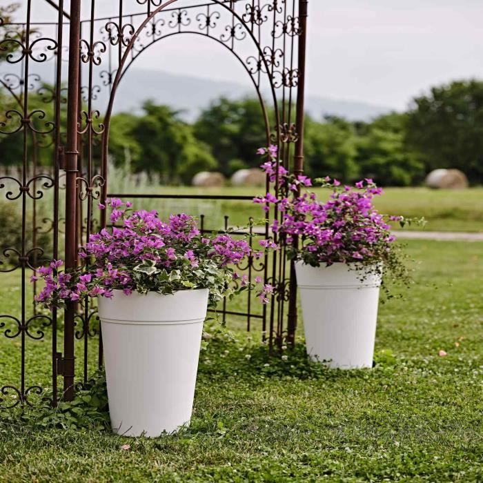 Mica pot de fleurs Tusca rond anthracite - Pot pour l'intérieur