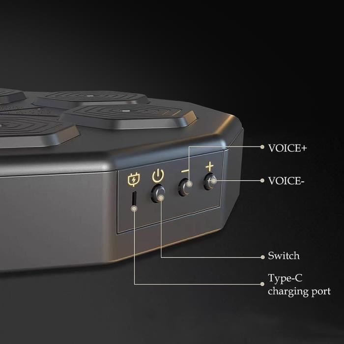 Appareil Fitness Interactif Machine Boxe Musicale Euakee - LED Bluetooth - 9 Vitesses - Avec Gants - Installation Facile équipement Fitness Musical Lumineux
