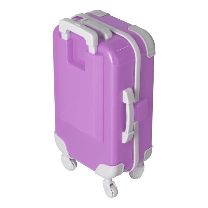 SURENHAP Valise de poupee Valise simulee vive Portable etuis a bagages exquis jeux poupee PJ 459 03 Valise trolley violet Cdiscount Jeux Jouets
