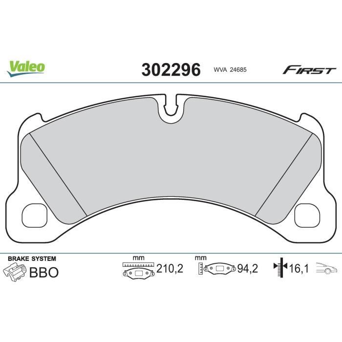 Valeo 601464 Plaquettes De Frein Avant – BOSCH – Avec Accessoires – Haute Performance & Silence