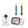 Bébé Moniteur, Baby Monitor 3.2" Écran LCD Couleur 2.4 GHz Vidéo Numérique Babyphone Sécurité pour Baby + Surveillance de la Temp-3
