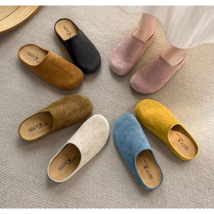 Pantoufles Femmes Douces - Semelle épaisse Amortie, Bout Ouvert, Antidérapantes, Chaussons Confort Maison