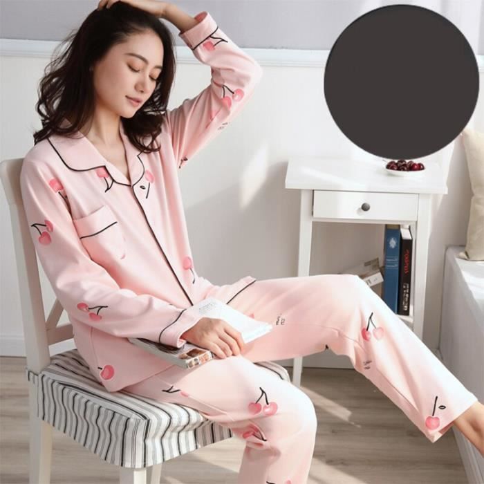 Pyjama 2 pièces à motif licorne et paillettes fille violet fonce