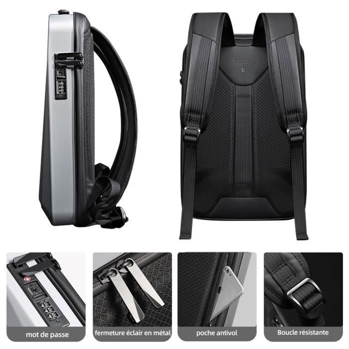 Sac à dos ordinateur portable pour homme, avec verrou antivol et port USB, 17  pouces, coque dure, imperméable, pour Travail/ L'école - Cdiscount  Bagagerie - Maroquinerie