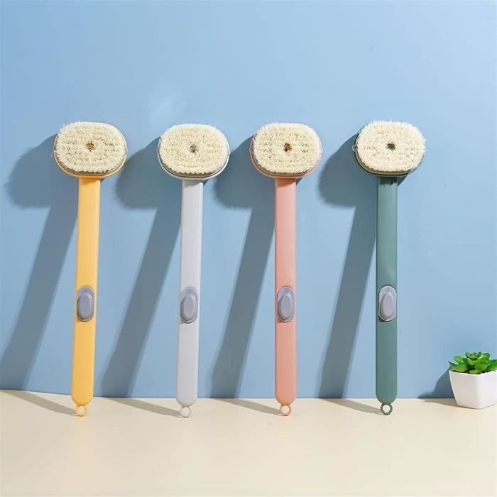 Éponge de Nettoyage avec Poignée pour la Cuisine, Brosse Épaisse pour Nettoyer les Carrelage de