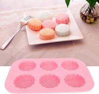 Moule à Gâteau De Lune En Silicone 6 Empreintes - Pour Pâtisserie, Crème Glacée, Savon, Démoulage Facile, Réutilisable, 25x16cm