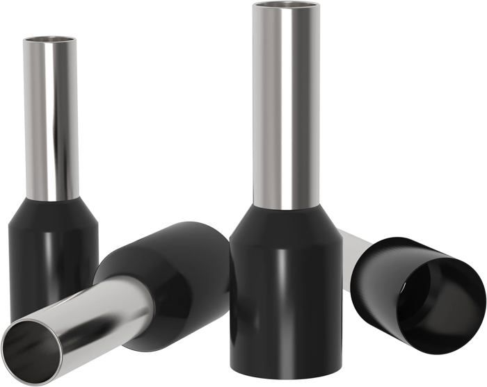 Kalitec Lot De 500 Embouts De Câble Isolés 0,14 Mm² 8 Mm Gris - Fabriqué En Allemagne, Qualité Industrielle