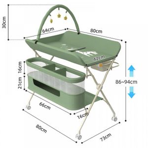 Table A Langer Pliante, Avec Rangement, Avec Ceinture De Sécurité