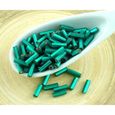 20g Perles de Rocaille Tubes Verre Transparent Brun Trou Argenté 6mm x 2mm