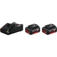 Set 2 batteries Bosch Professional GBA 18V 4,0Ah + Chargeur GAL 18V-40 C - 1600A019S0-0