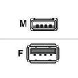 MCL Câble transfert de données MC922AMF-2M/N - 2 m USB - 1 x Type A Mâle USB-0