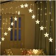 16 Leds Rideaux Guirlande lumineuse Décor Lumière Noël Fête Vacances Mariage Fenêtre Flash-0