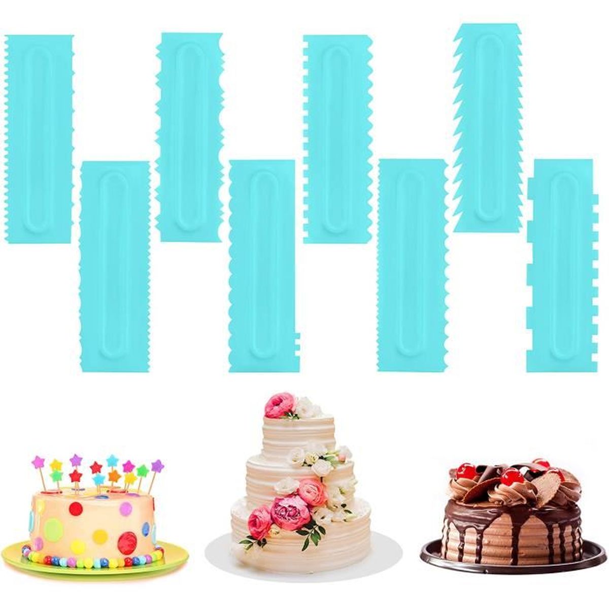 Kurtzy Peigne Patisserie 8 Pieces Racloir Gateau 16 Designs Faconneur Glacage Et Lisseur Ganache Spatule A Dent Outil Cdiscount Maison Kurtzy Peigne Patisserie 8 Pieces Racloir Gateau 16 Designs Faconneur Glacage Et Lisseur Ganache Spatule A Dent Outil Cdiscount Maison