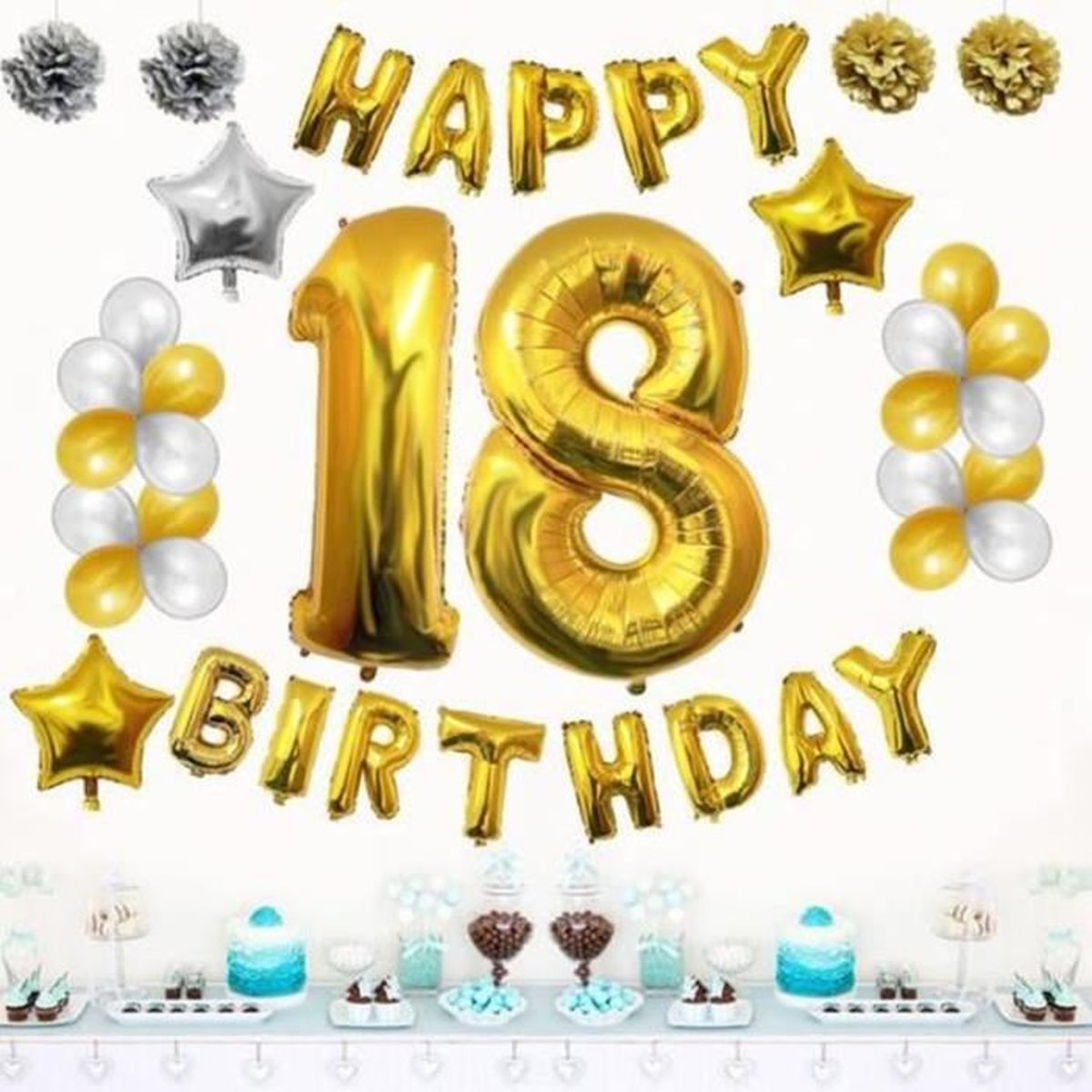 Ballons Happy Birthday 18eme Anniversaire Fournitures Decorations Set Tout En Un Gros Ballon Aluminium 18 Ans Achat Vente Balle Boule Ballon Cdiscount Ballons Happy Birthday 18eme Anniversaire Fournitures Decorations Set Tout En Un Gros Ballon Aluminium 18 Ans Achat Vente Balle Boule Ballon Cdiscount