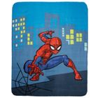 Plaid polaire enfant imprimé - SPIDERMAN HERO - Bleu - 110x140cm