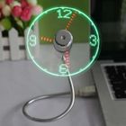 IMMIGOO - Ventilateur USB FAN + USB LED Horloge Light Portable USB Flexible Pour Batterie Externe Laptop Ordinateur Portable