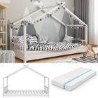 VitaliSpa Lit enfant lit maison design 90x200 Lit enfant bois maison dormir lit maison lit de jeu sommier inclus