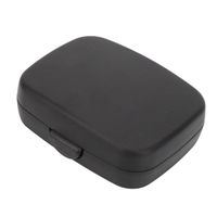 Cuque boîte de protection pour appareils auditifs Boîte de rangement pour aides auditives portable quadrate noir de grande