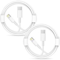 Lot 2 Câble USB C vers Lightning pour iPhone 14 13 13 Pro Max 13 Mini 12 Pro Max 11 Pro,1m