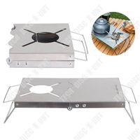 TD® Table d'isolation extérieure pliante portable en acier inoxydable support de tête poêle mini table accessoires de poêle de