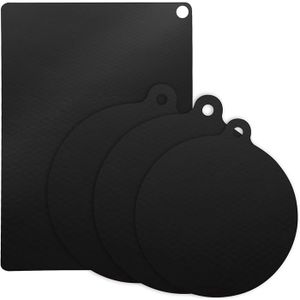 Protection Plaque Induction 2 Pièces - Tapis Silicone Antidérapant 24cm, Protège Plaque Cuisson Chaleur, Multifonction