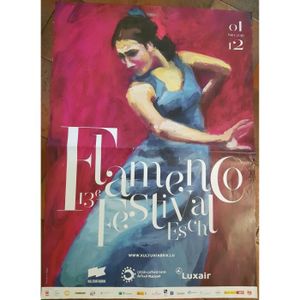 AFFICHE - POSTER Flamenco  - Festival Esch 2018 - 60x80cm - AFFICHE
