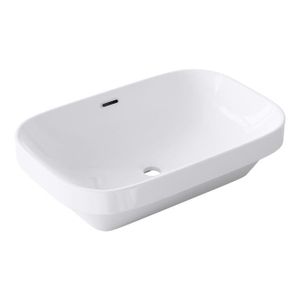 LAVABO - VASQUE Vasque de salle de bains - Mai & Mai - Lave main évier rectangulaire en céramique blanc - Avec trop-plein