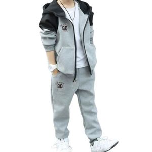 Pantalon Jogging Garçon Baggy Cargo – Coton Épais – Taille Haute – Automne/Hiver 4-16 Ans