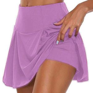 JUPE Jupe Tennis Femme 2 en 1 Jupe Short de Sport Golf 