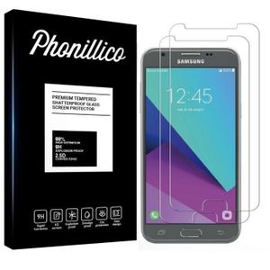 FILM PROTECT. TÉLÉPHONE Verre Trempe Samsung Galaxy J3 2017 J330 - [Pack 2] Film Vitre Protection Ecran Ultra Resistant [Phonillico®]