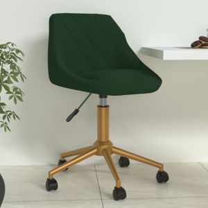 Chaise de bureau verte velours métal - Cdiscount Maison