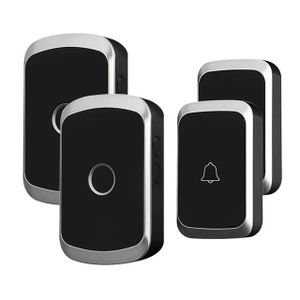 SONNETTE - CARILLON doorbell waterproof wireless,black 2x2-L'UA--Sonne