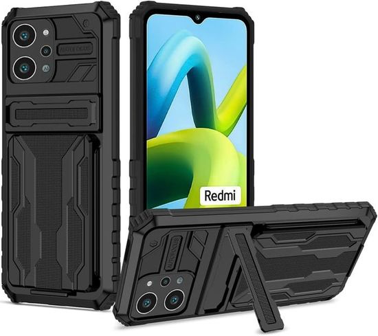 Coque Realme C67 4G SEAHAI - Protection Hybride TPU/PC - Anneau Support Intégré - Rouge