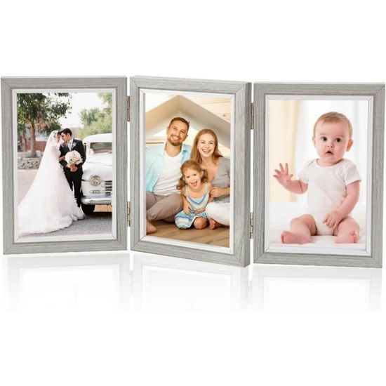 Cadres Photo 10x15cm En Verre - Lot De 3 Cadres Transparents Avec Support Pour Photos A6 (orientation Horizontale Ou Verticale)