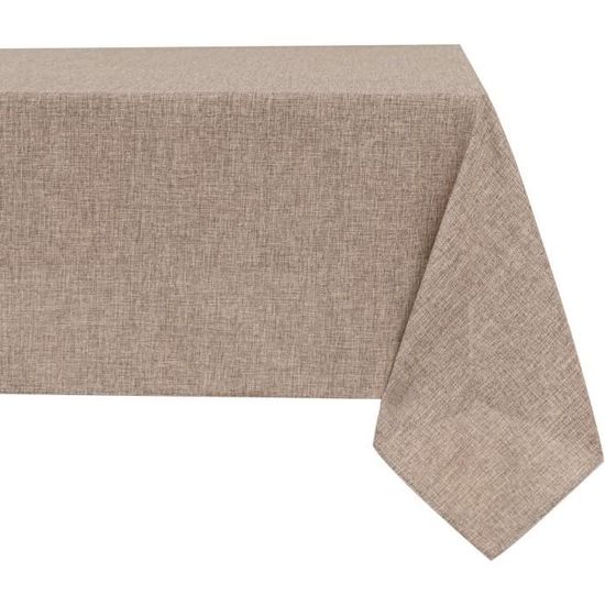 NLMUVW Nappe Rectangulaire En Lin Naturel De 274,3 Cm