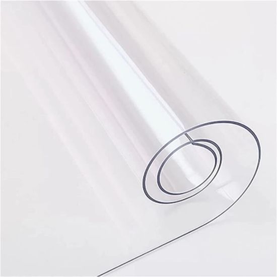 Sous-main De Bureau Transparent PVC - 70x120 Cm - Épaisseur 1 Ou 2mm - Antidérapant, Imperméable, Personnalisable