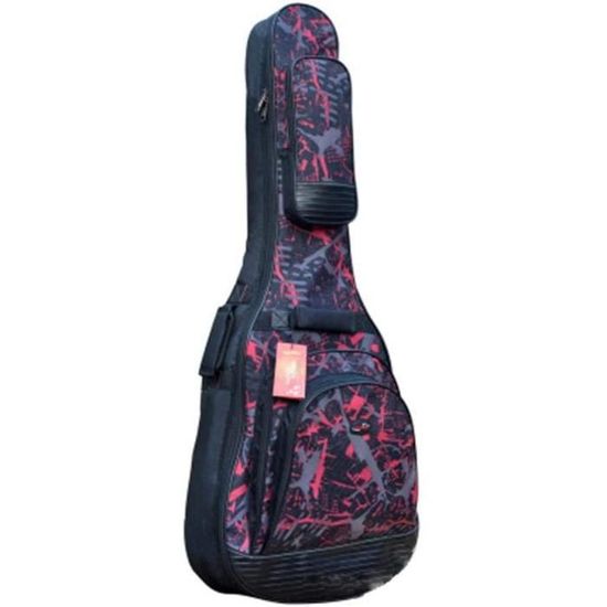 Housse Guitare Acoustique Rembourrée Housse Guitare TRIXES - Sac De Transport Rembourré Imperméable Housse Imperméable Guitare