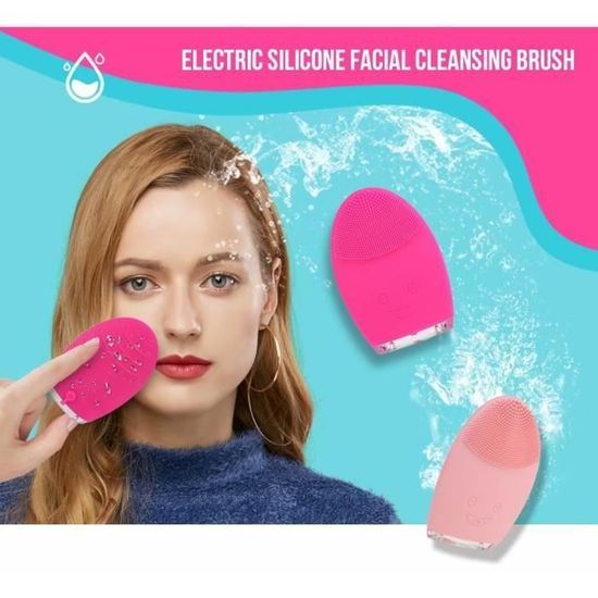 Brosse Nettoyante Visage En Silicone Rechargeable - Étanche, Avec Massage Facial