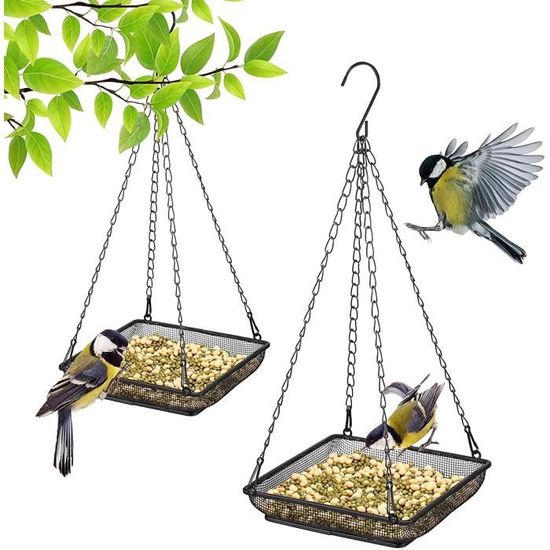 Mangeoire oiseaux pour pinsons et oiseaux sauvages avec crochet de  suspension - Tube vert pour votre jardin My07880 - Cdiscount