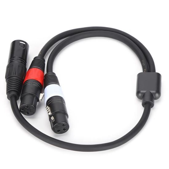 Câble Y-splitter Xlr JORIND 5 Broches Xlr Mâle vers Double 3 Broches Xlr Femelle Câble Audio YSplitter 1.6 Pieds