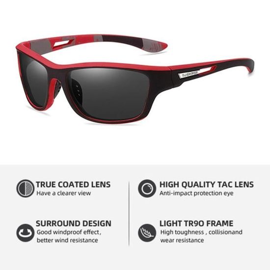 Lunettes De Cyclisme Polarisées - Protection UV400 Et Anti-vent Pour Homme Et Femme - Idéales Pour Le Vélo, La Randonnée Et Les Sports Outdoor